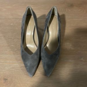 Gray Ann Taylor suede work heels - worn twice